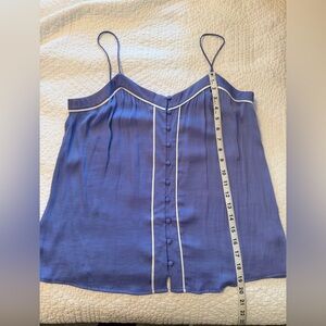 Naked Zebra Blue Camisole with Button Detail